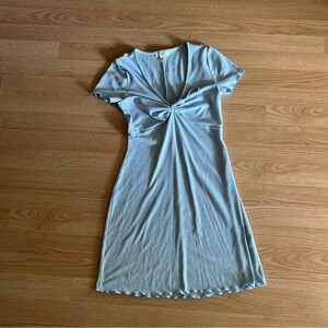 BP. Light Blue Ribbed Mini Dress Small